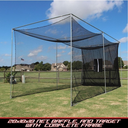 Cimarron CMW- 20 x 10 x 10 in. Masters Golf Net with Complete Frame MAS20GNCF